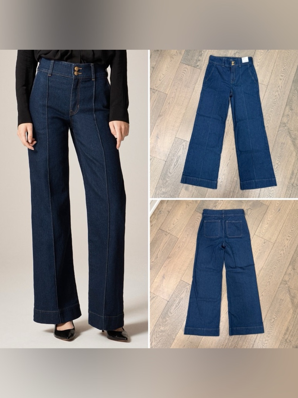 NWT | J.CREW | Denim trouser jean with stacked buttons | Size 26